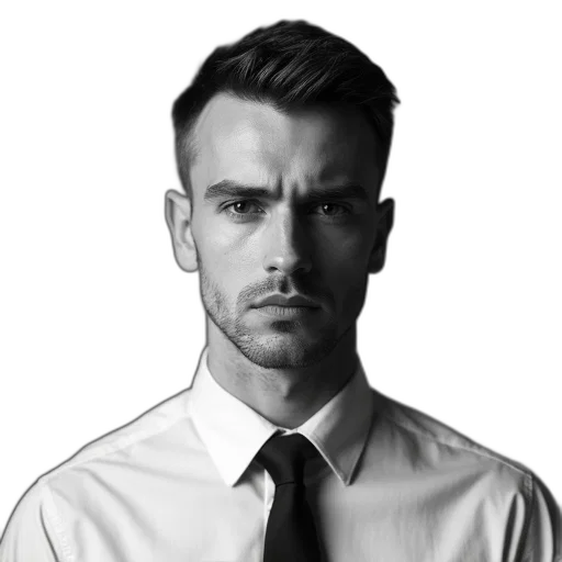 staff, face, hair, jacket transparent PNG cut-out