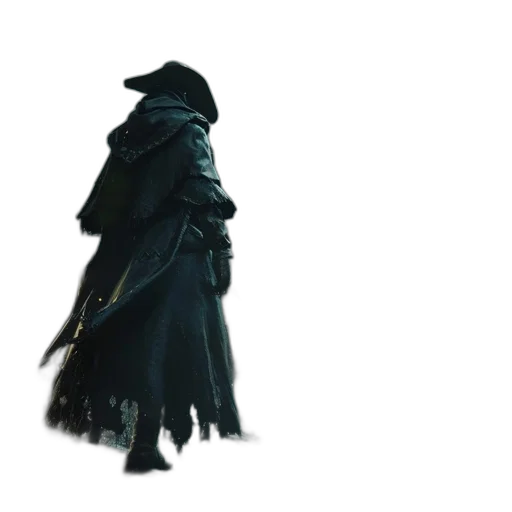 staff, hat, jacket, sword transparent PNG cut-out