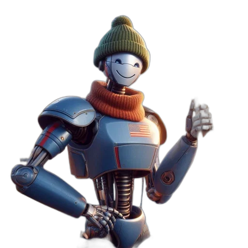 robot, jacket, 3d render, concept art transparent PNG cut-out