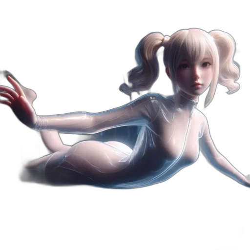 robot, creature, dress, hair transparent PNG cut-out