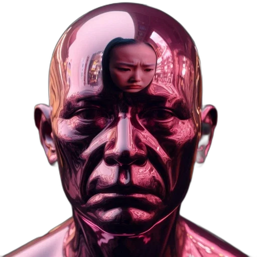 face, mask, robot, creature transparent PNG cut-out