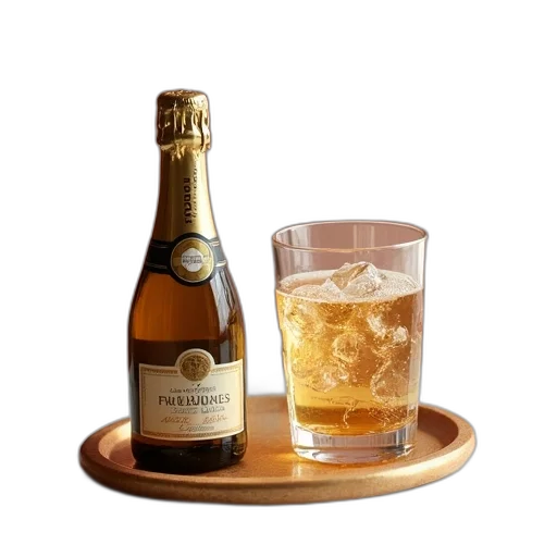 bottle, food, 3d render, mini transparent PNG cut-out