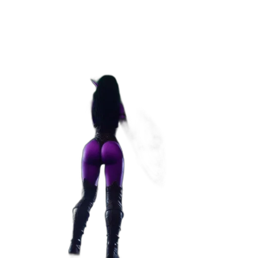 dress, hair, robot, staff transparent PNG cut-out