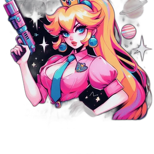 staff, weapon, vaporwave, anime transparent PNG cut-out