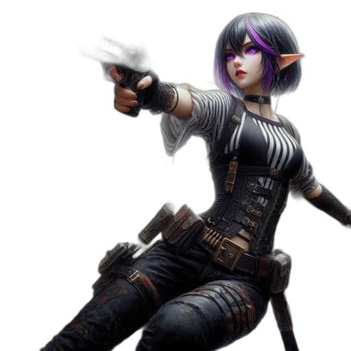 weapon, concept art, cyberpunk, fantasy art transparent PNG cut-out