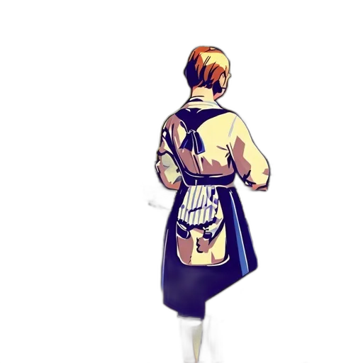 dress, staff, jacket, robot transparent PNG cut-out