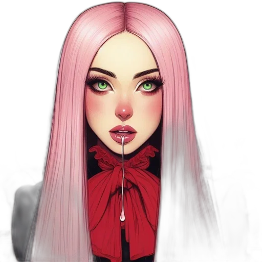 face, jacket, hair, staff transparent PNG cut-out