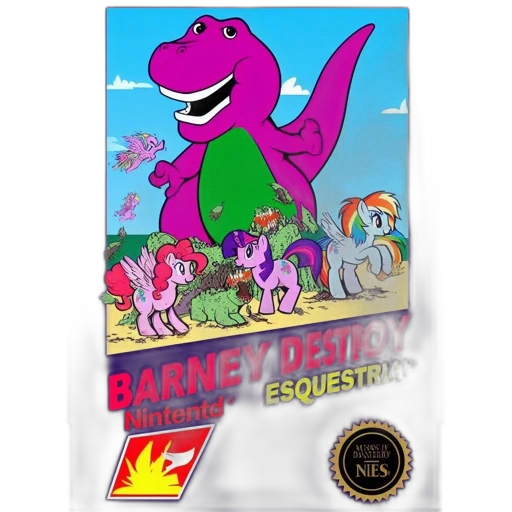 vaporwave, concept art, barney, stands transparent PNG cut-out