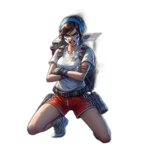 weapon, staff, jacket, concept art transparent PNG cut-out