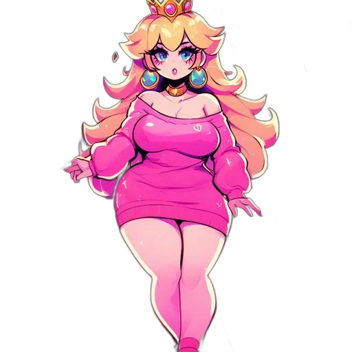 dress, staff, crown, creature transparent PNG cut-out