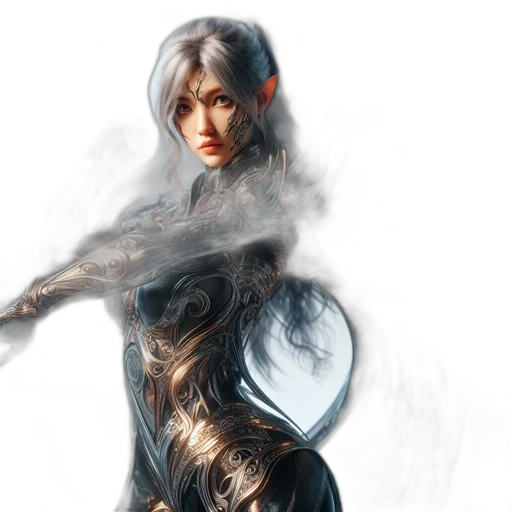 concept art, fantasy art, photorealistic, 3d render transparent PNG cut-out