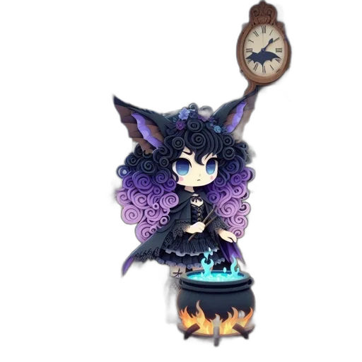 staff, creature, dragon, fantasy art transparent PNG cut-out