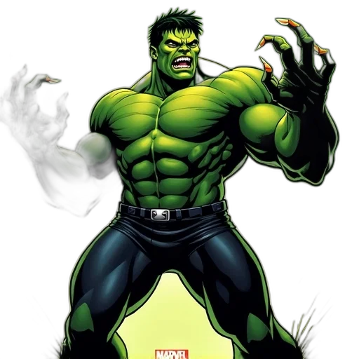 comic book art, concept art, green, second transparent PNG cut-out