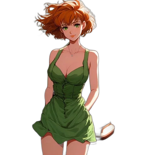 dress, staff, flower, weapon transparent PNG cut-out