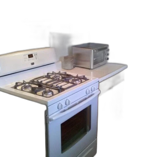 3d render, photorealistic, kitchen, white transparent PNG cut-out