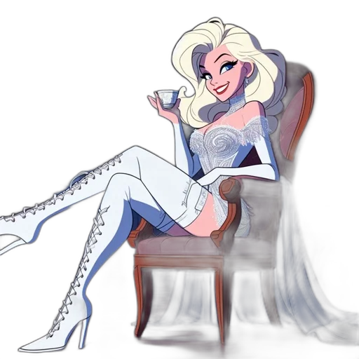 dress, cartoon, concept art, fantasy art transparent PNG cut-out