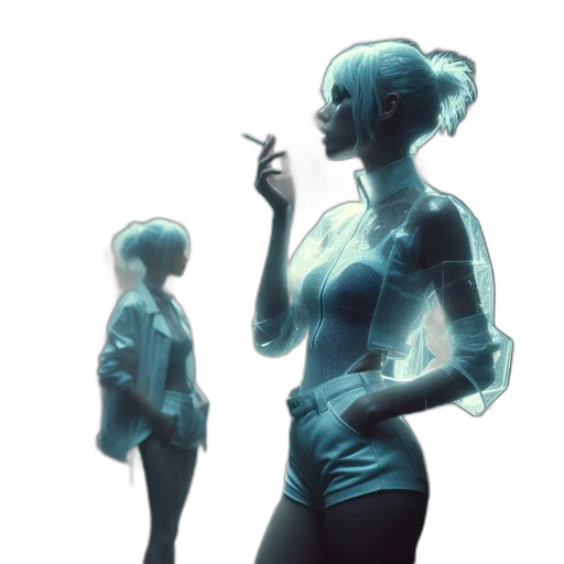 robot, jacket, dress, staff transparent PNG cut-out