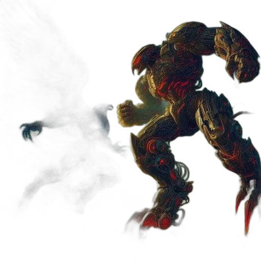 robot, weapon, creature, dragon transparent PNG cut-out