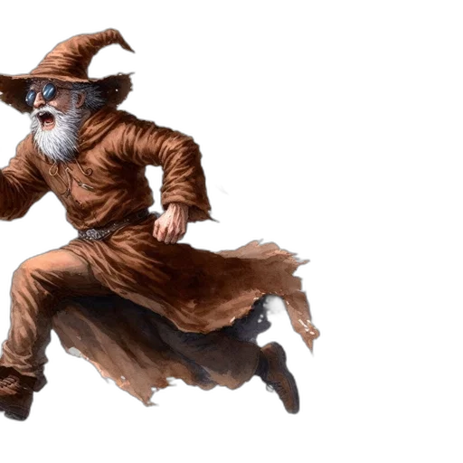 creature, hat, staff, concept art transparent PNG cut-out
