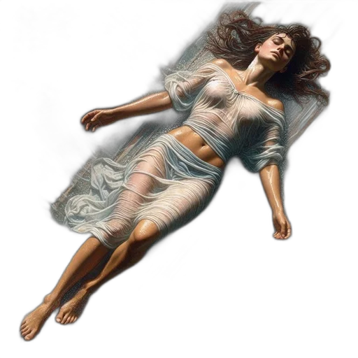 dress, creature, jewelry, photorealistic transparent PNG cut-out
