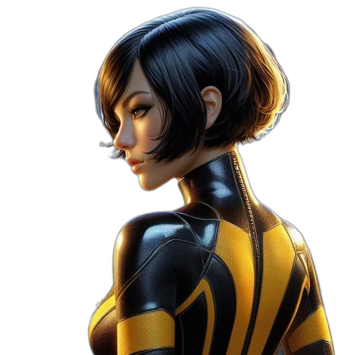 face, concept art, comic book art, cyberpunk transparent PNG cut-out
