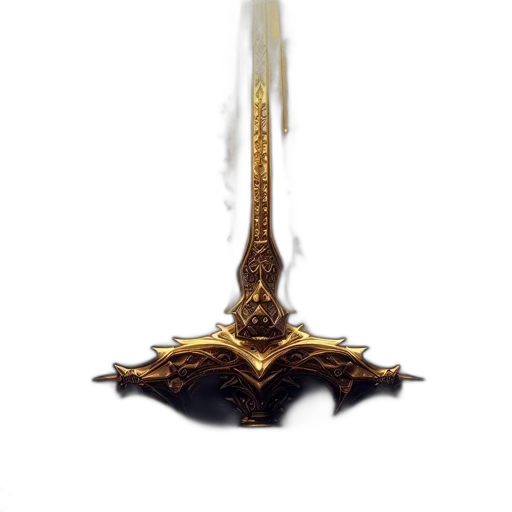 sword, staff, weapon, crown transparent PNG cut-out