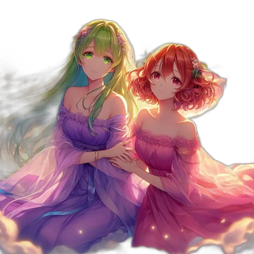 dress, crown, watercolor, anime transparent PNG cut-out