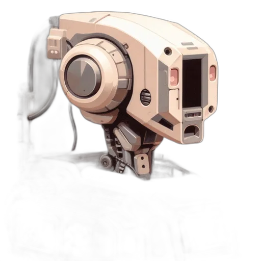 robot, mask, weapon, concept art transparent PNG cut-out