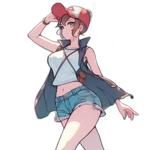 hat, dress, staff, weapon transparent PNG cut-out