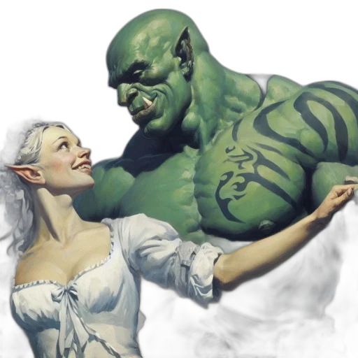 comic book art, fantasy art, concept art, photorealistic transparent PNG cut-out