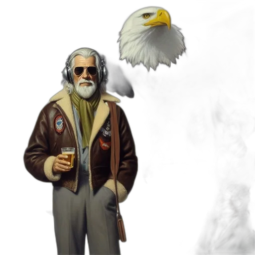 jacket, staff, animal, creature transparent PNG cut-out