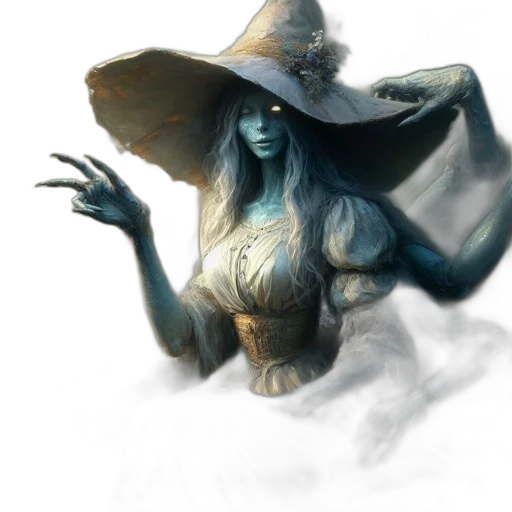 hat, dress, staff, mask transparent PNG cut-out