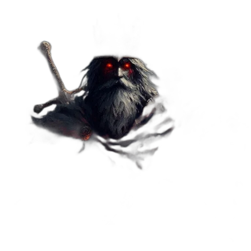 creature, staff, animal, hair transparent PNG cut-out