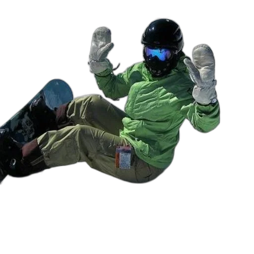staff, jacket, snow, snowboarder transparent PNG cut-out