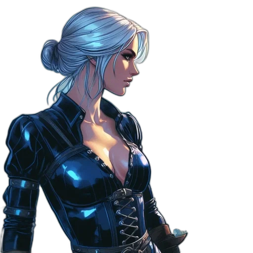 jacket, dress, comic book art, concept art transparent PNG cut-out
