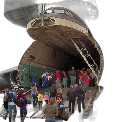 group, people, boarding, large transparent PNG cut-out