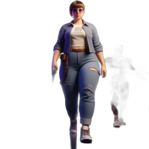 jacket, staff, weapon, creature transparent PNG cut-out