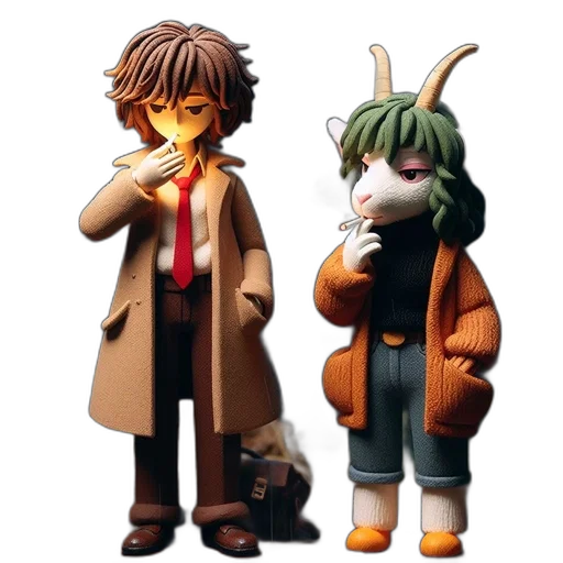 concept art, 3d render, pixel art, two transparent PNG cut-out