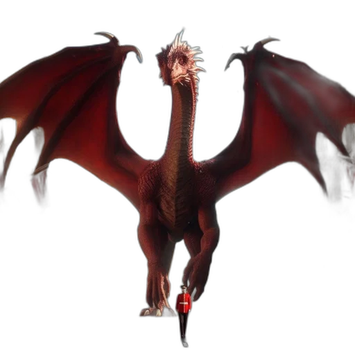dragon, creature, animal, staff transparent PNG cut-out