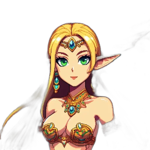 jewelry, dress, crown, staff transparent PNG cut-out