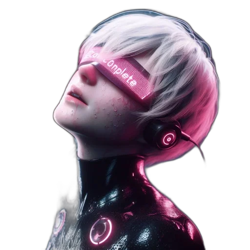 robot, face, mask, jacket transparent PNG cut-out