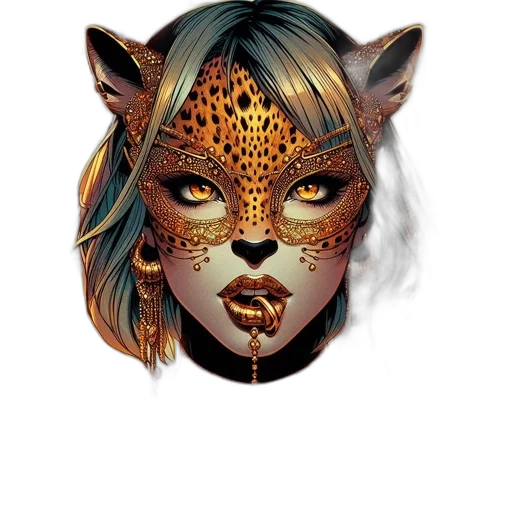 mask, face, jewelry, animal transparent PNG cut-out