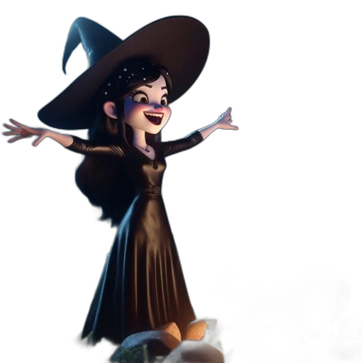 staff, hat, dress, concept art transparent PNG cut-out