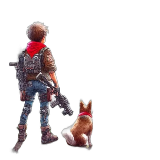 weapon, jacket, concept art, pixel art transparent PNG cut-out