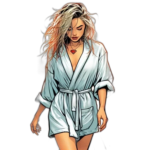 dress, comic book art, concept art, cartoon transparent PNG cut-out