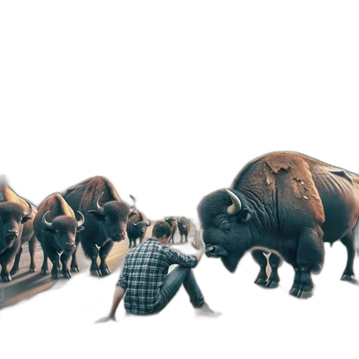 animal, concept art, 3d render, man transparent PNG cut-out