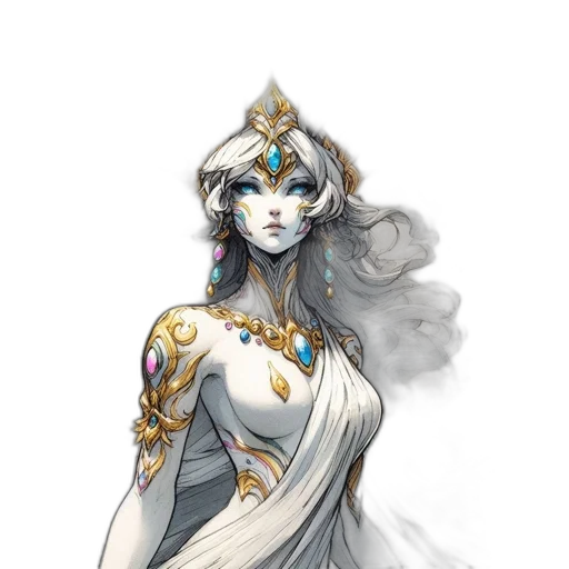 jewelry, dress, crown, staff transparent PNG cut-out