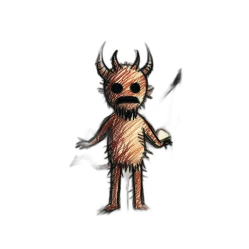 creature, animal, staff, mask transparent PNG cut-out