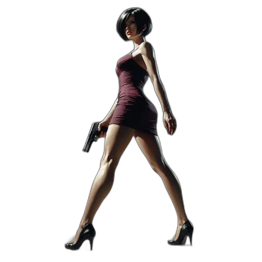 dress, shoes, 3d render, concept art transparent PNG cut-out
