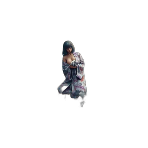 dress, creature, umbrella, staff transparent PNG cut-out